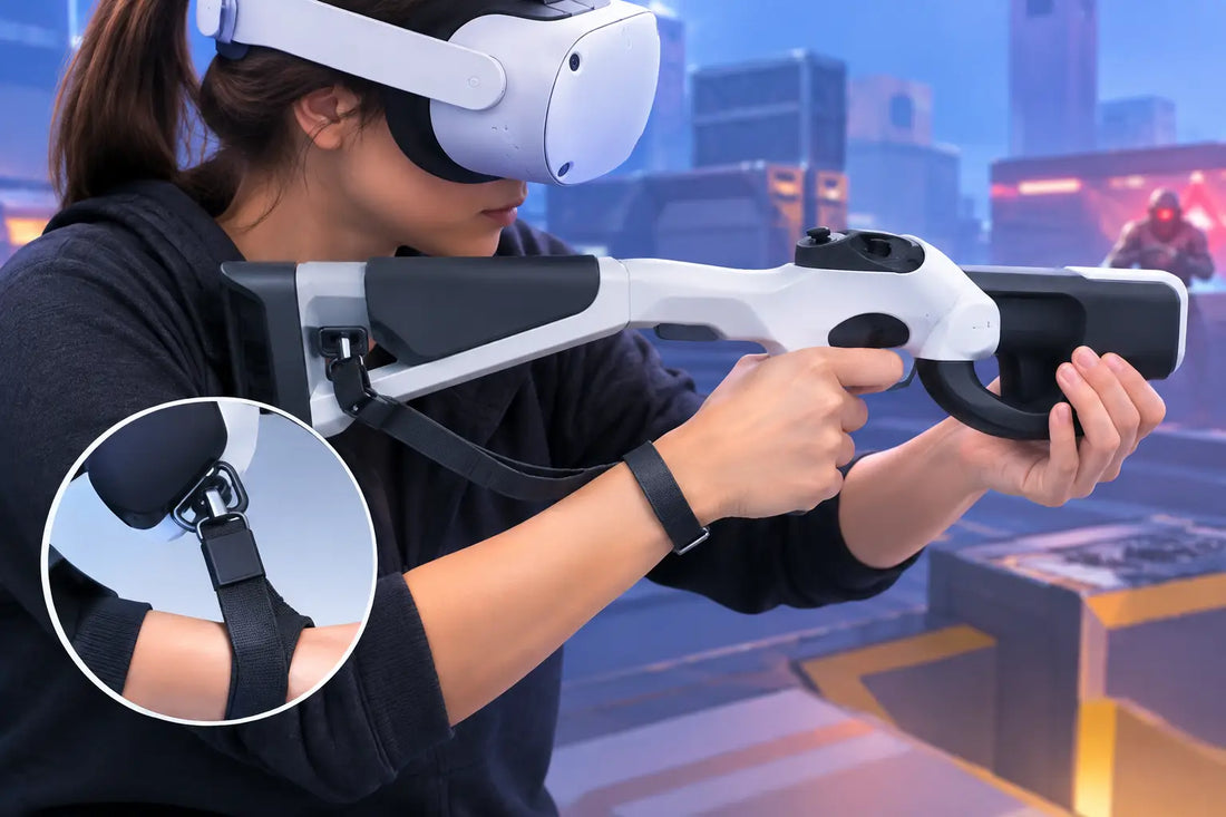 VR Gunstock Wrist Strap Attachment for Fast Reloads