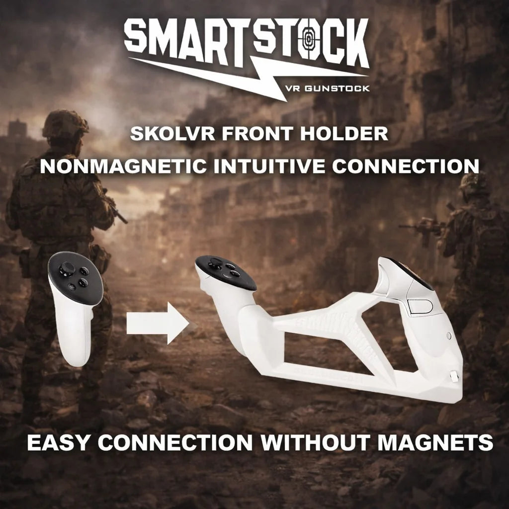 SmartStock VR gunstock SKOLVR front holder showing nonmagnetic controller connection