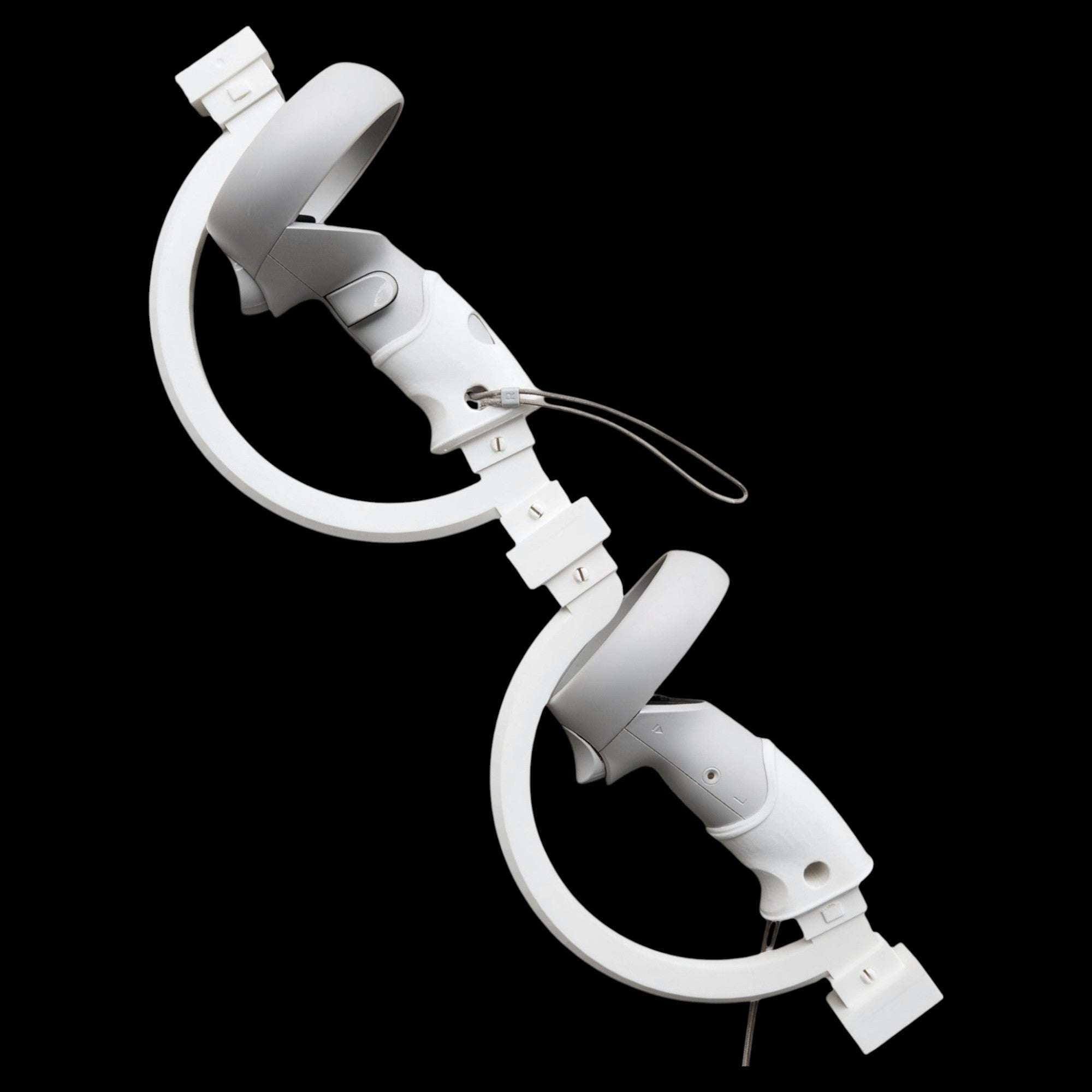White VR sword  attachment for meta Quest 2, quest 3 on black background